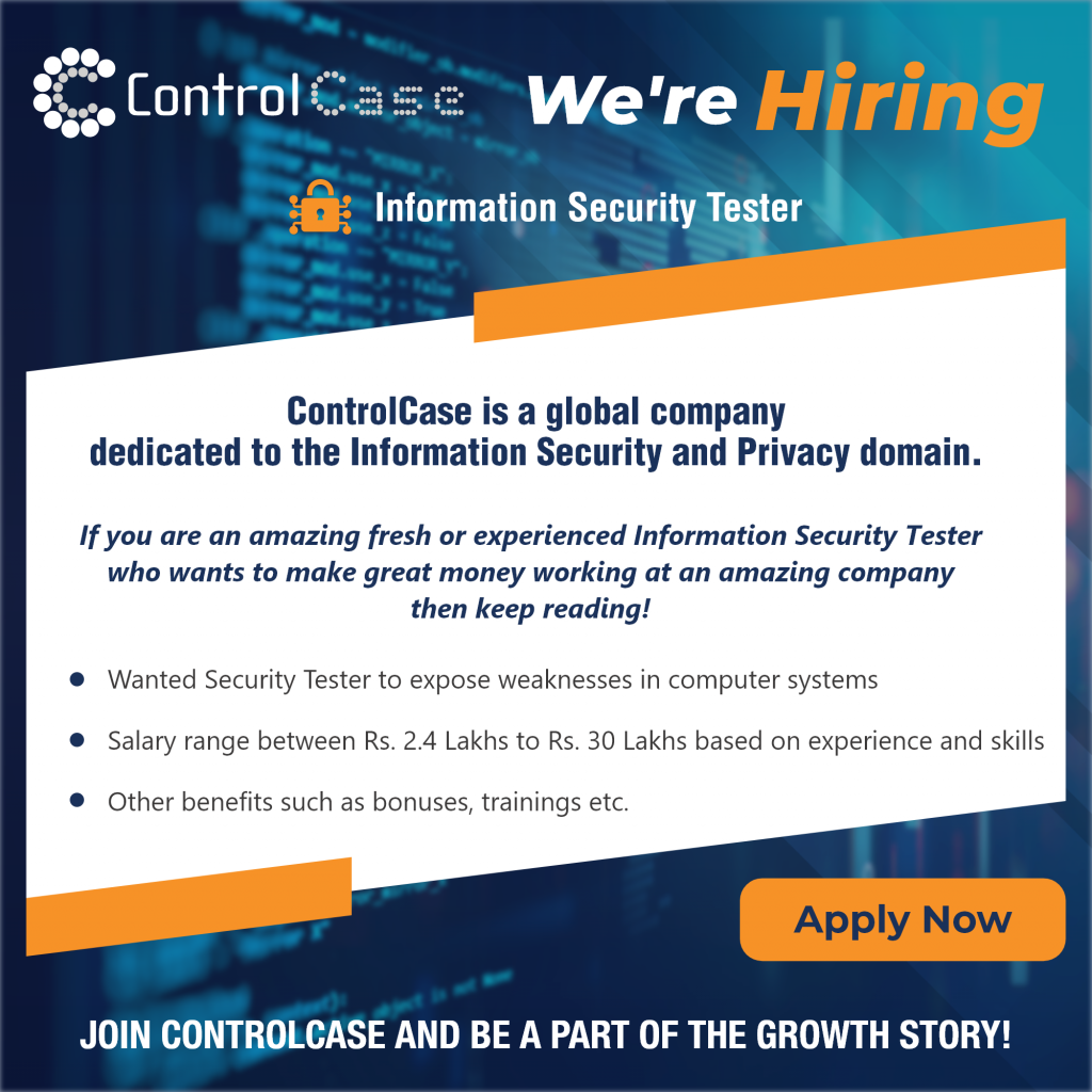 ControlCase Security Tester Job Post