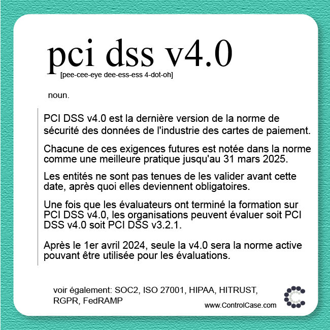Aide-Mémoire PCI DSS v4.0
