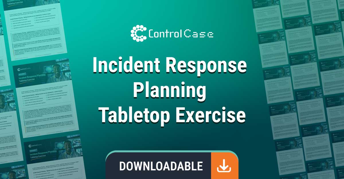 Incident Response Planning (IRP) Tabletop Exercise Datasheet